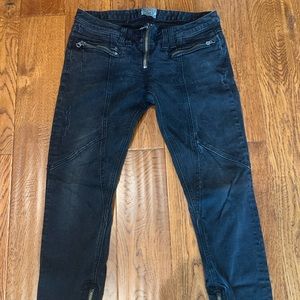 Rerock for Express Black Denim Zip Leggings